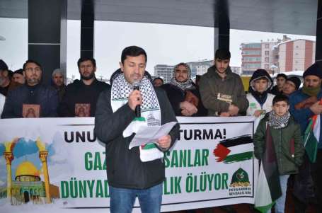 Muş'ta İsrail'in Gazze'ye saldırıları protesto edildi