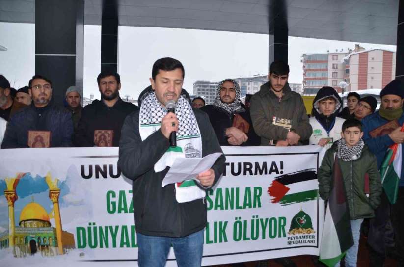 Muş'ta İsrail'in Gazze'ye saldırıları protesto edildi - Muş haber
